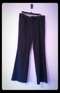 Black pinstripe trousers